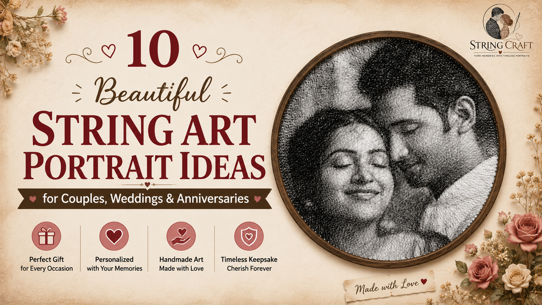 10 Beautiful String Art Portrait Ideas for Couples, Weddings & Anniversaries