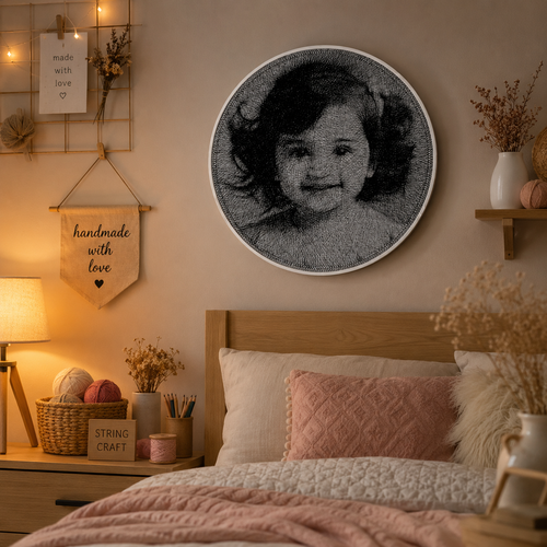 Beautiful Thread Art Portrait for Your Child Baby / Customize Now / NEW