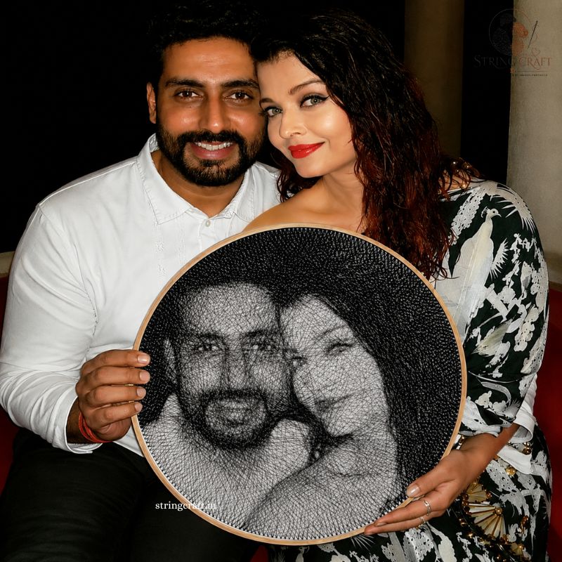 Exclusive Celebrity-Inspired Couple String Art Portrait | Gift for Love - NEW