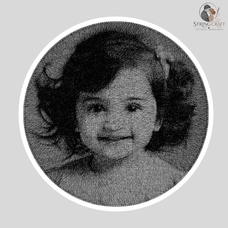 Beautiful Thread Art Portrait for Your Child Baby / Customize Now / NEW