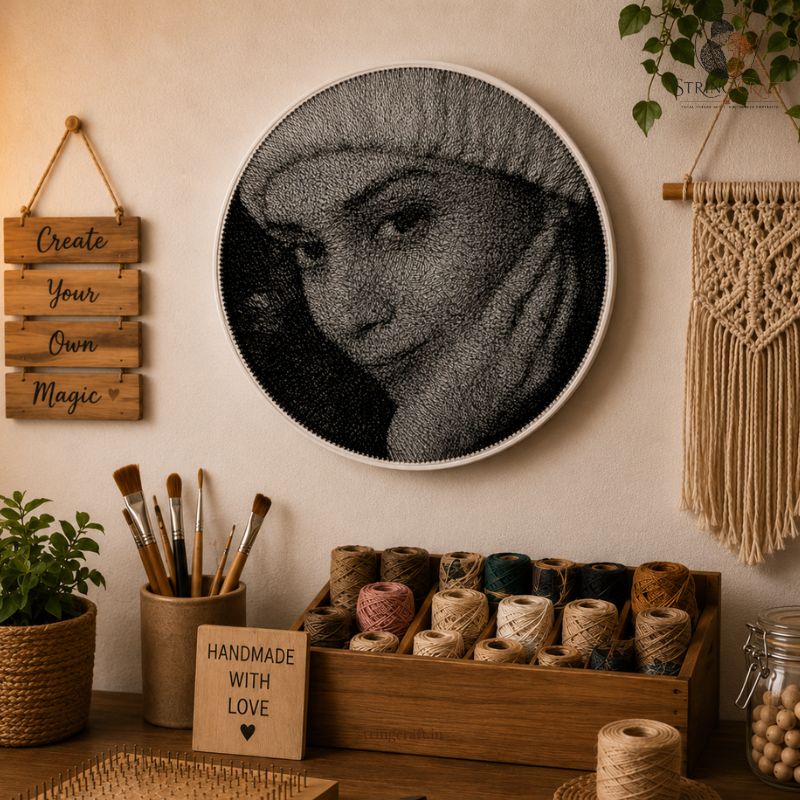 Romantic Customized String Art Portrait for Her | Girlfriend - NEW