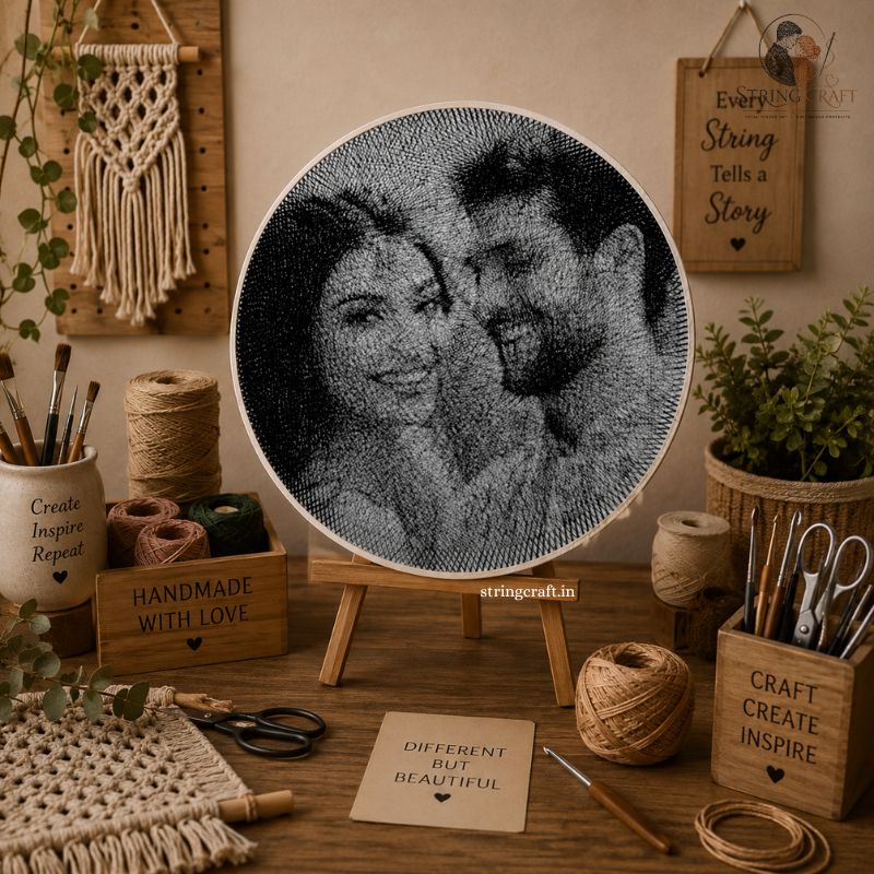 Turn Your Beautiful Memories into Timeless String Art Portrait - NEW